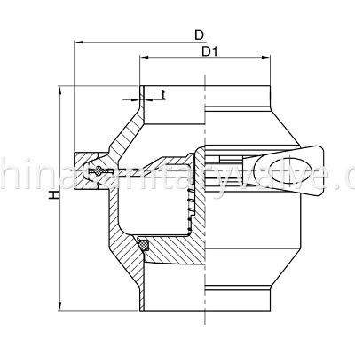 sanitary check valve weld